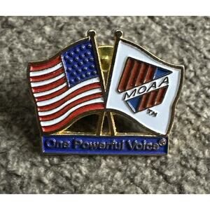 Vintage MOAA Military Officers Association Of America Flag Lapel Pin